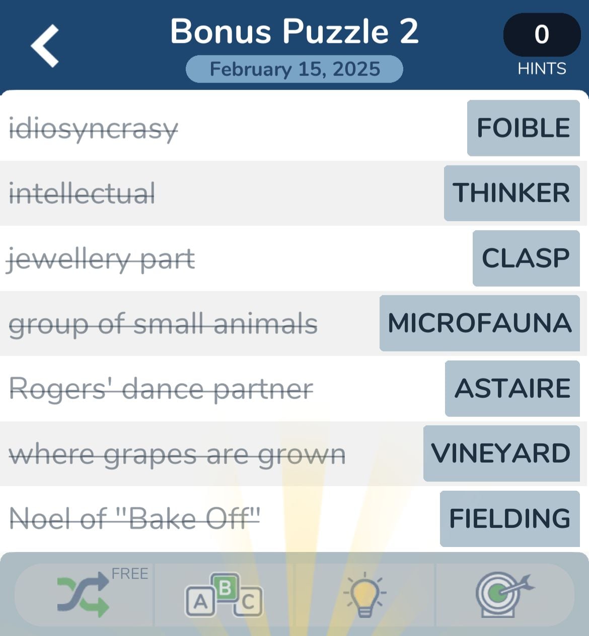Crossword puzzle with various clues and solutions.