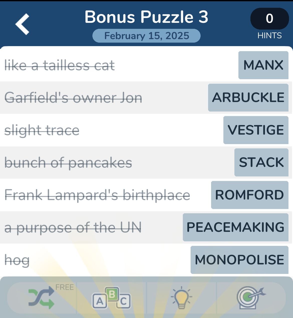 Crossword puzzle with various clues and answers.