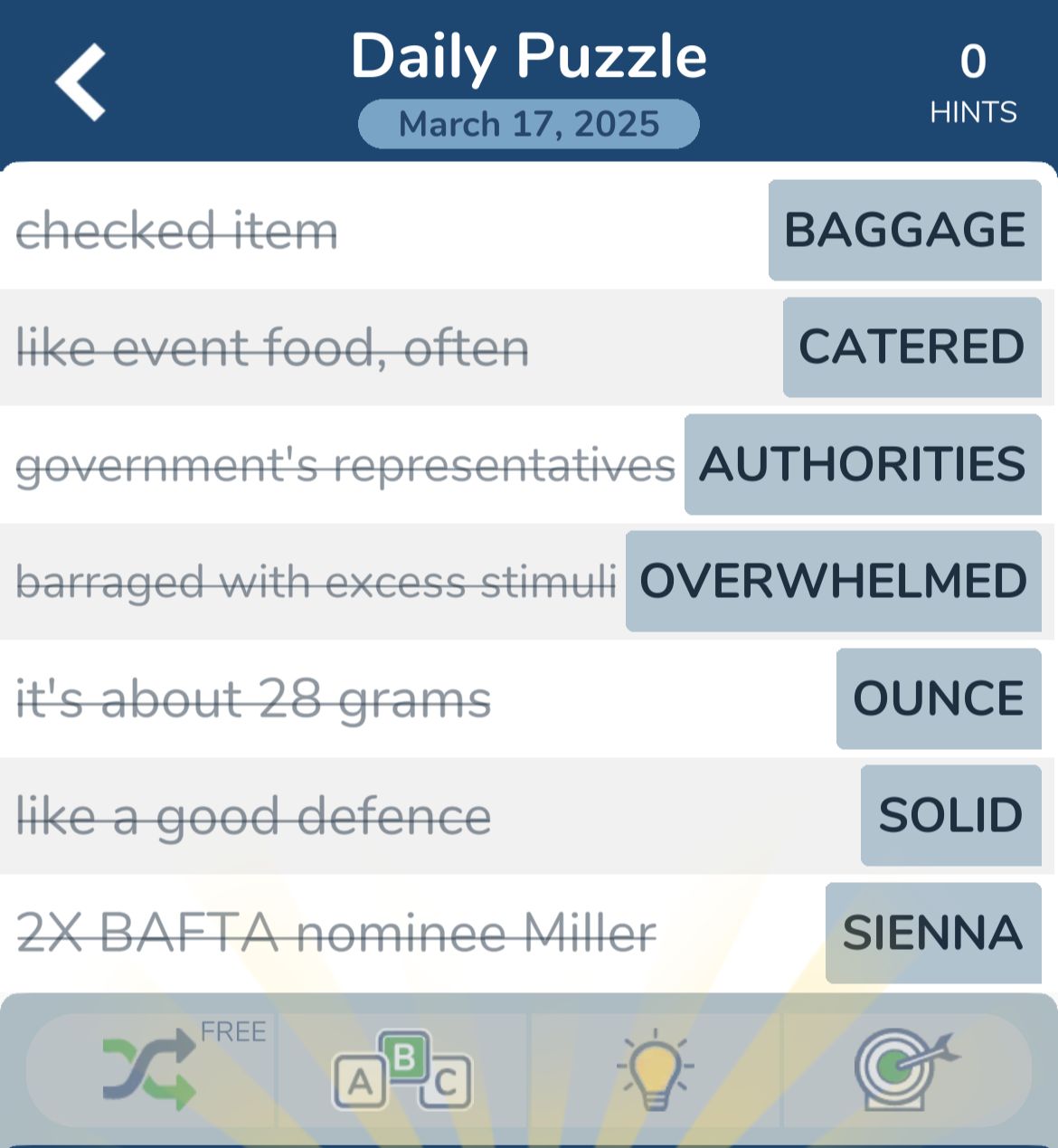 7 Little Words March 17 2025