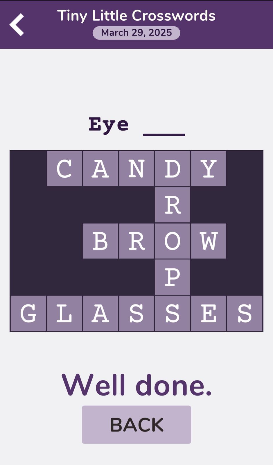 7 Little Words Tiny Little Crosswords March 29 2025
