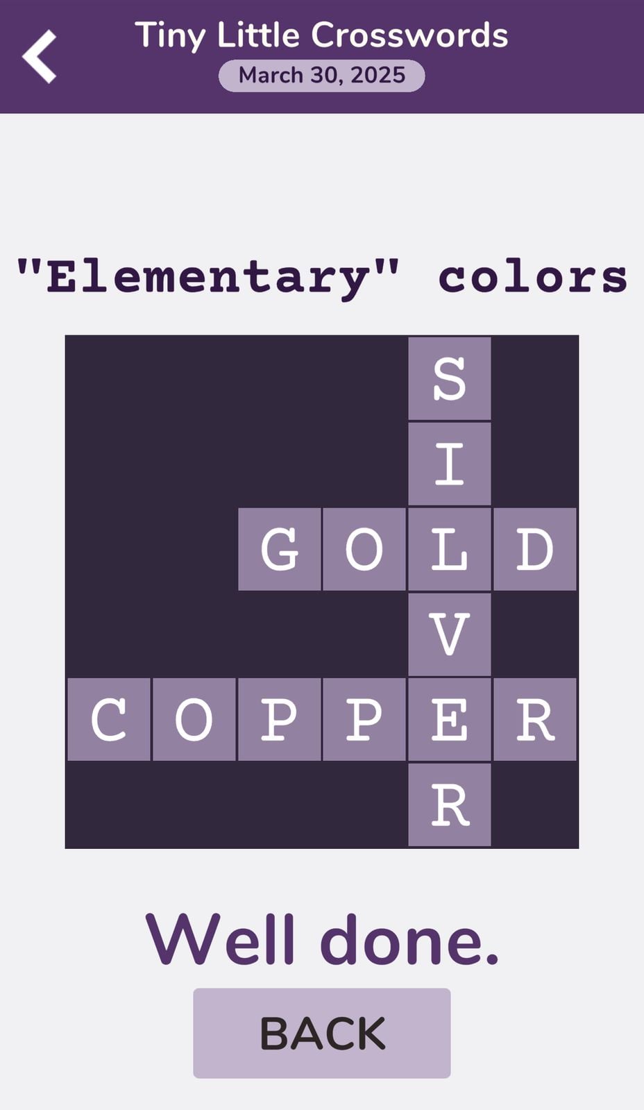 7 Little Words Tiny Little Crosswords March 30 2025