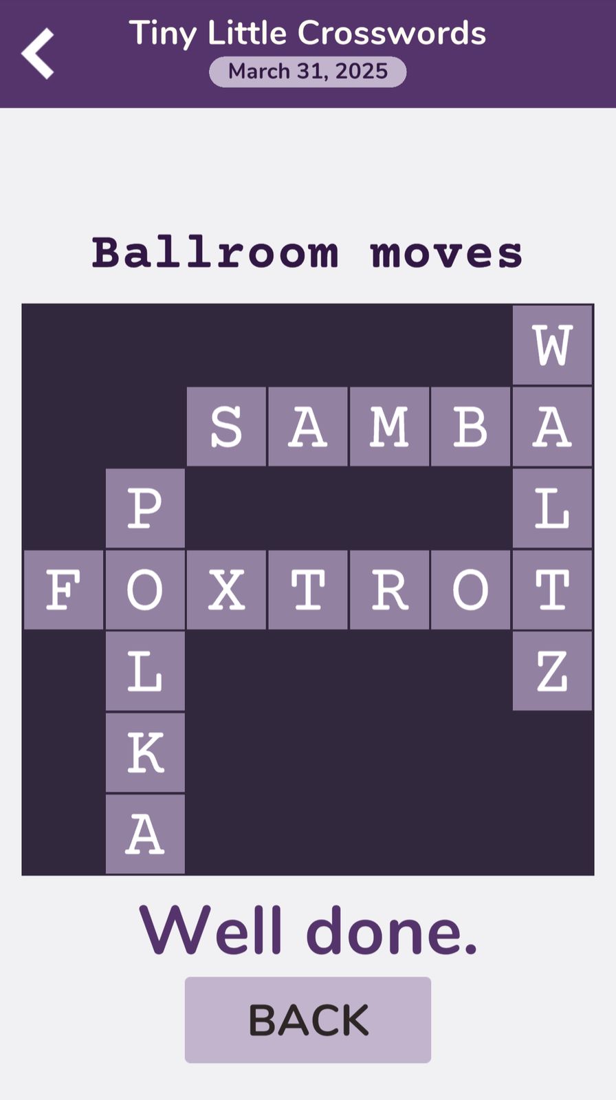 7 Little Words Tiny Little Crosswords March 31 2025