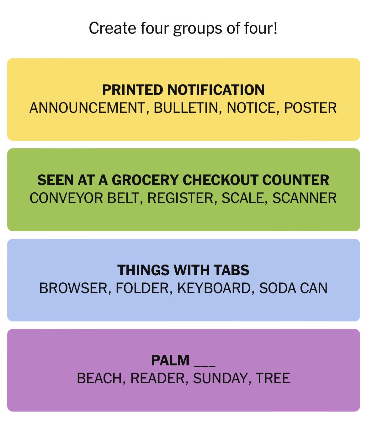 NYT Connections April 3