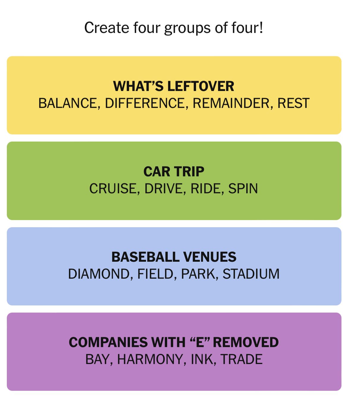 NYT Connections April 4