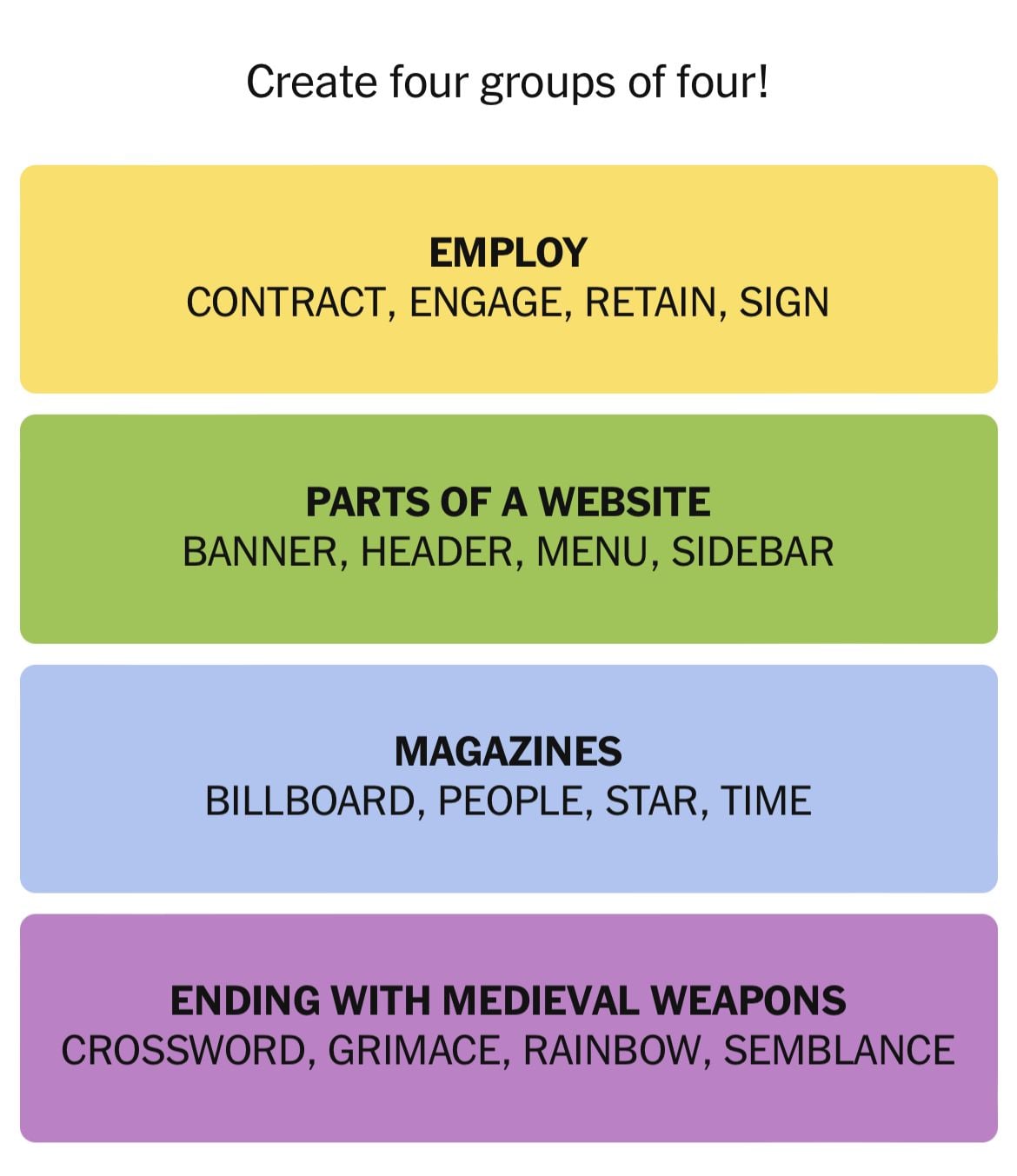 NYT Connections April 5