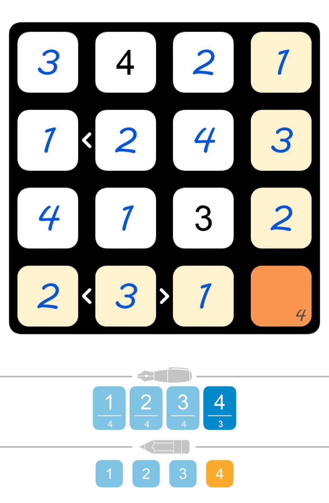 Puzzle Page Futoshiki April 1 2025