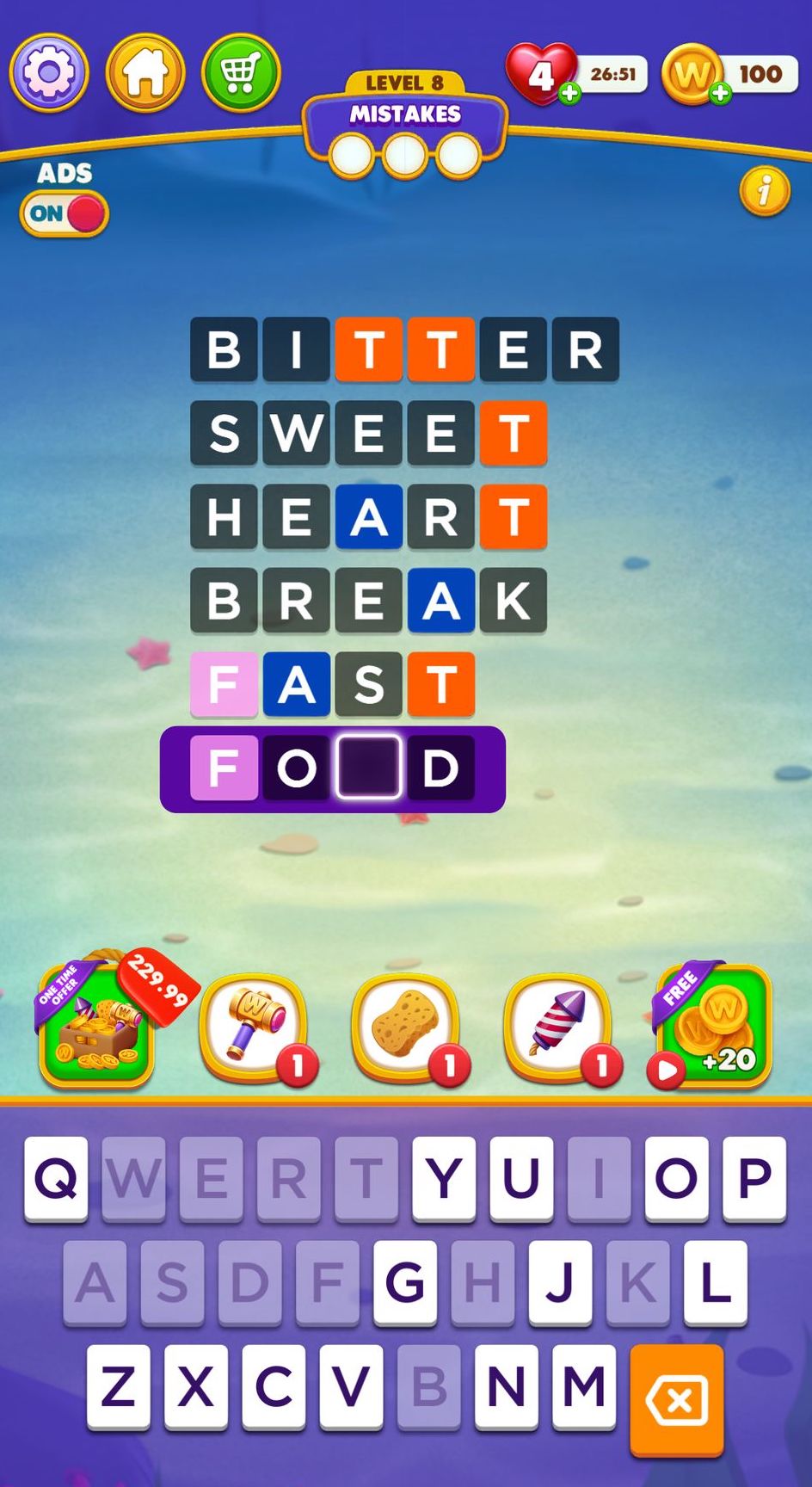 Word Chain Level 8 Answers