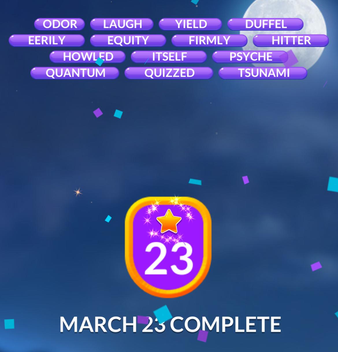 Word Stacks Daily Puzzle March 23 2025