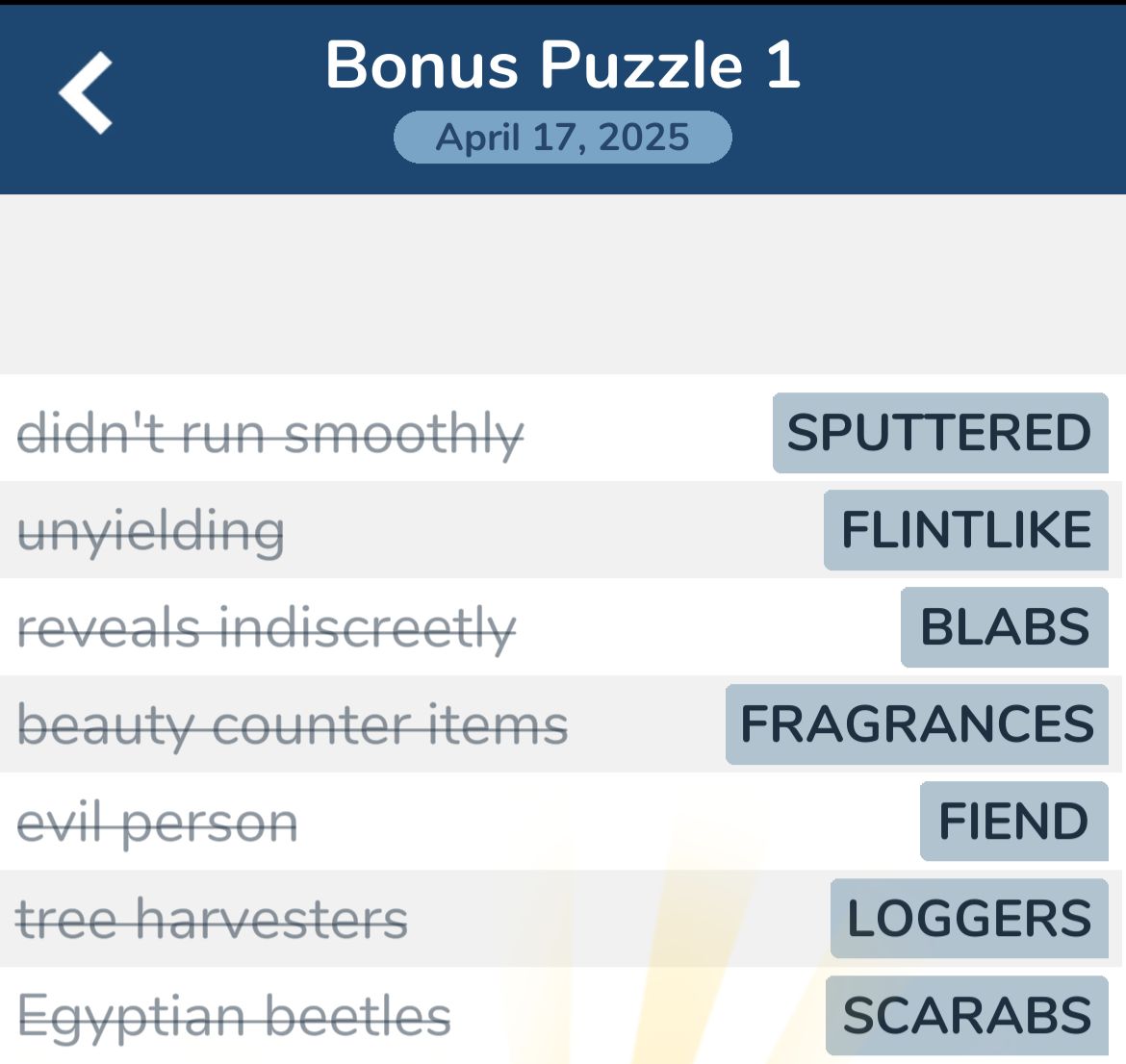 7 Little Words April 17 2025 Bonus 1 7 Little Words April 17 2025 Bonus 1