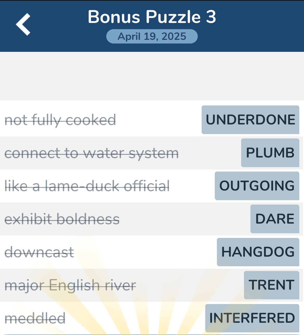 7 Little Words April 19 2025 Bonus 3 7 Little Words April 19 2025 Bonus 3