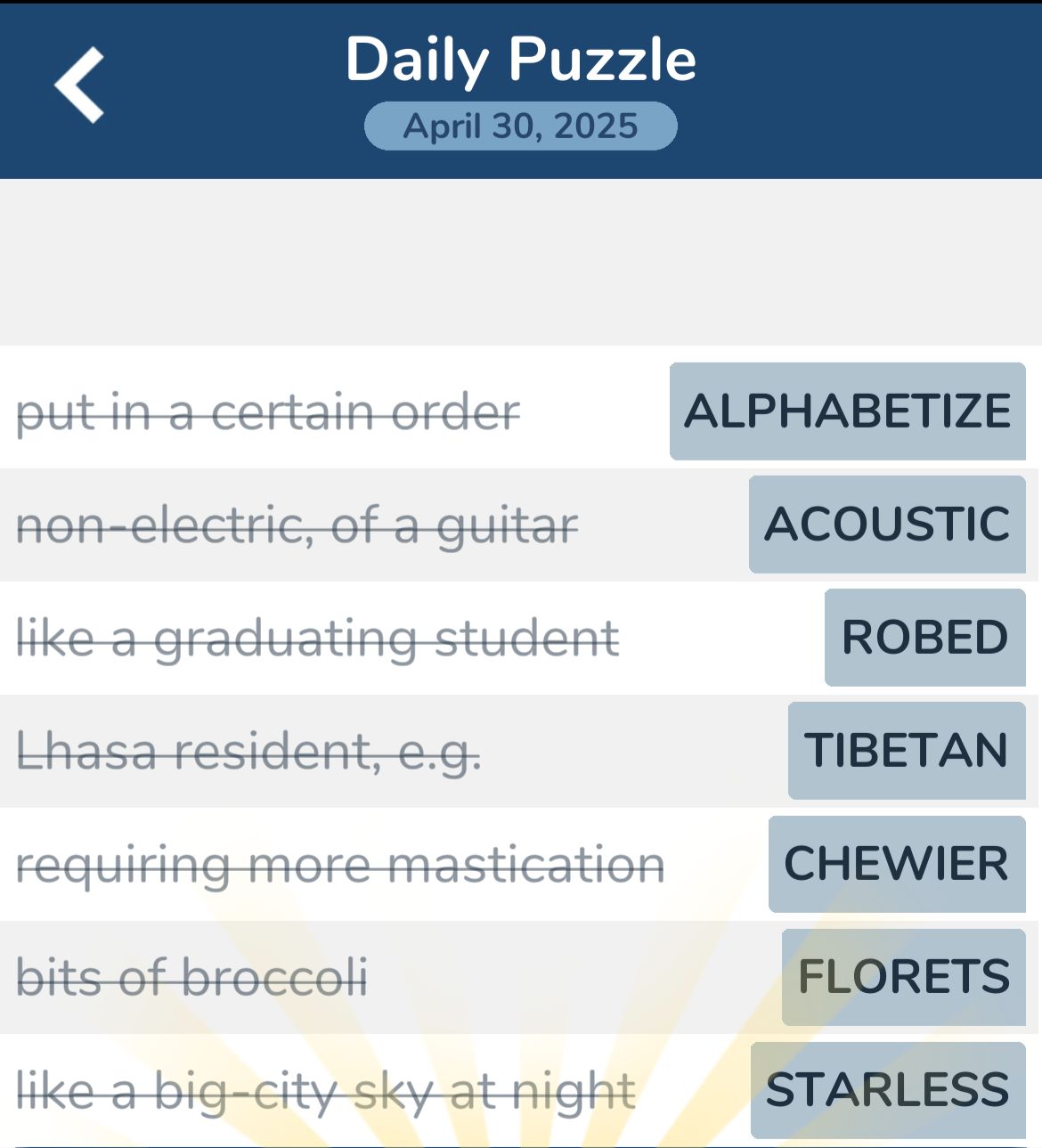 7 Little Words April 30 2025