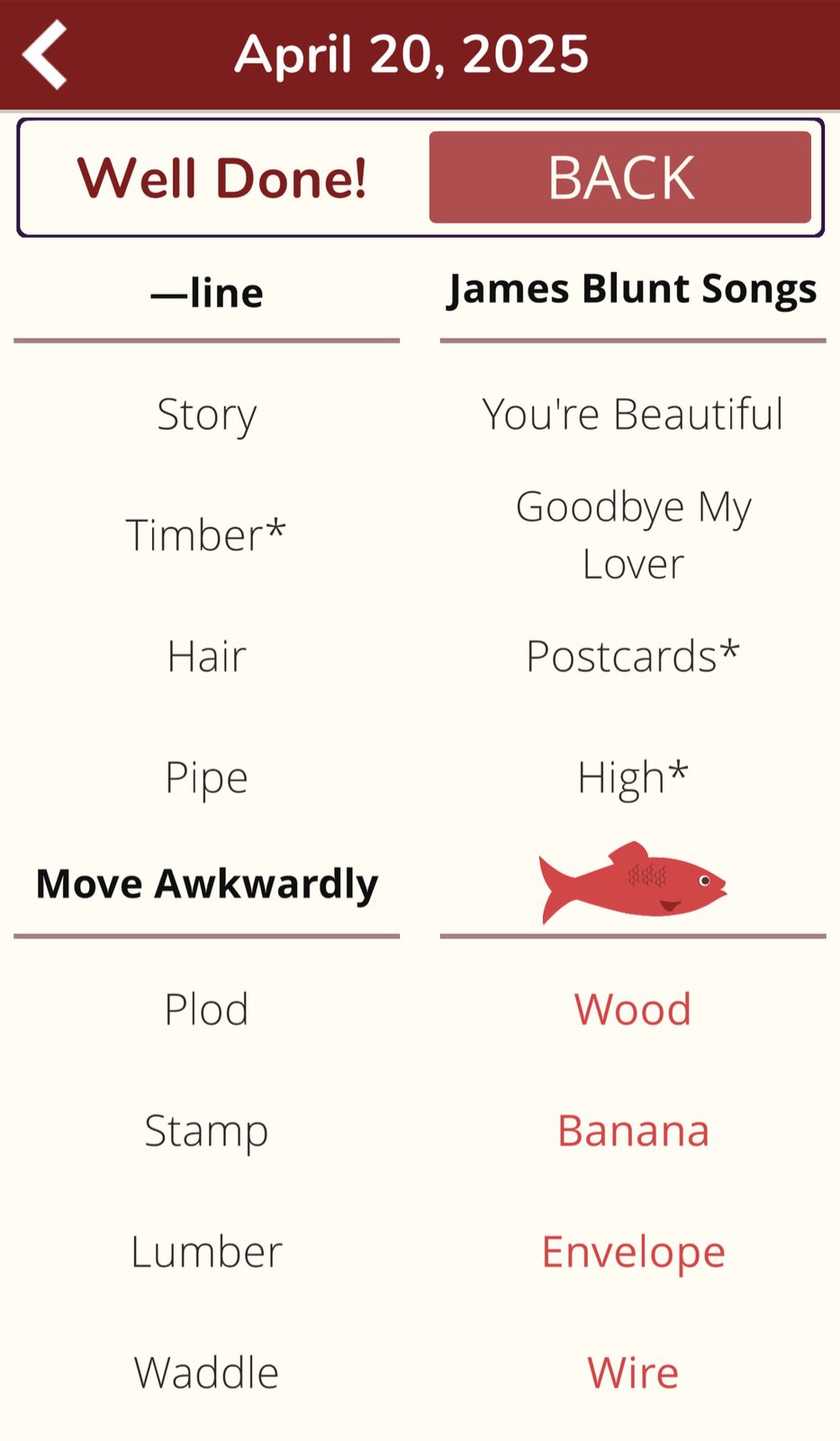 7 Little Words Red Herring April 20 2025 7 Little Words Red Herring April 20 2025