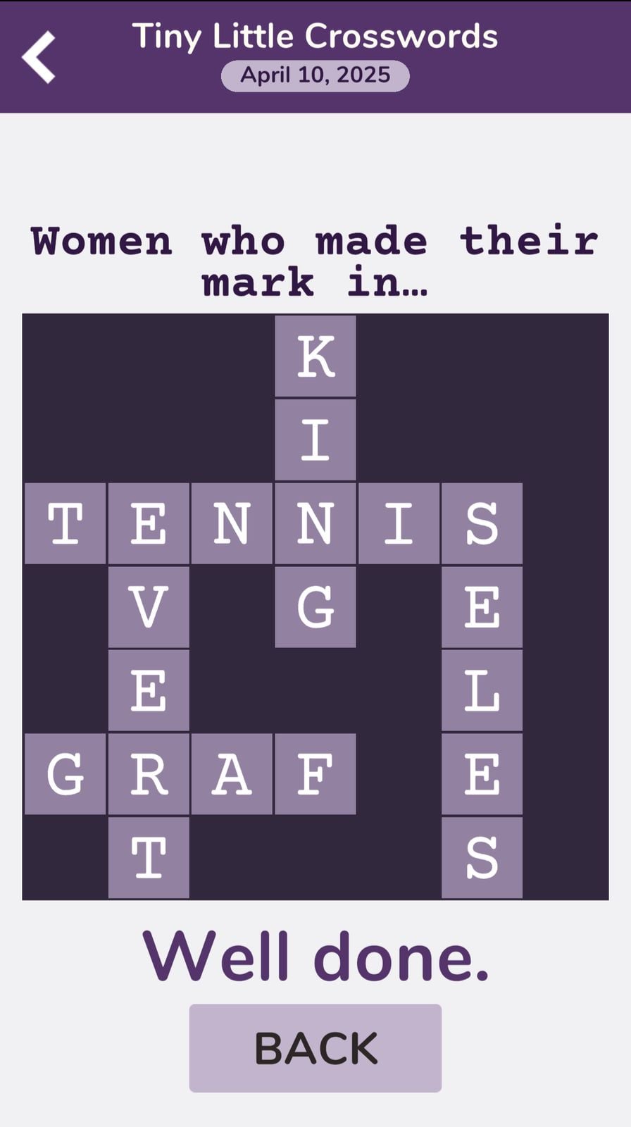7 Little Words Tiny Little Crosswords April 10 2025