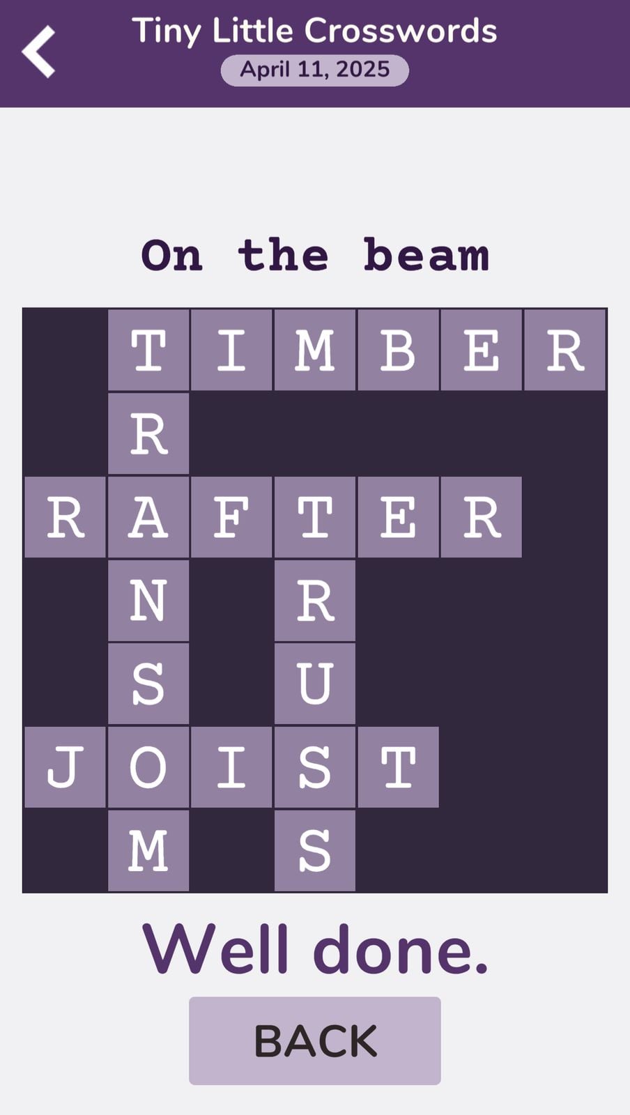 7 Little Words Tiny Little Crosswords April 11 2025