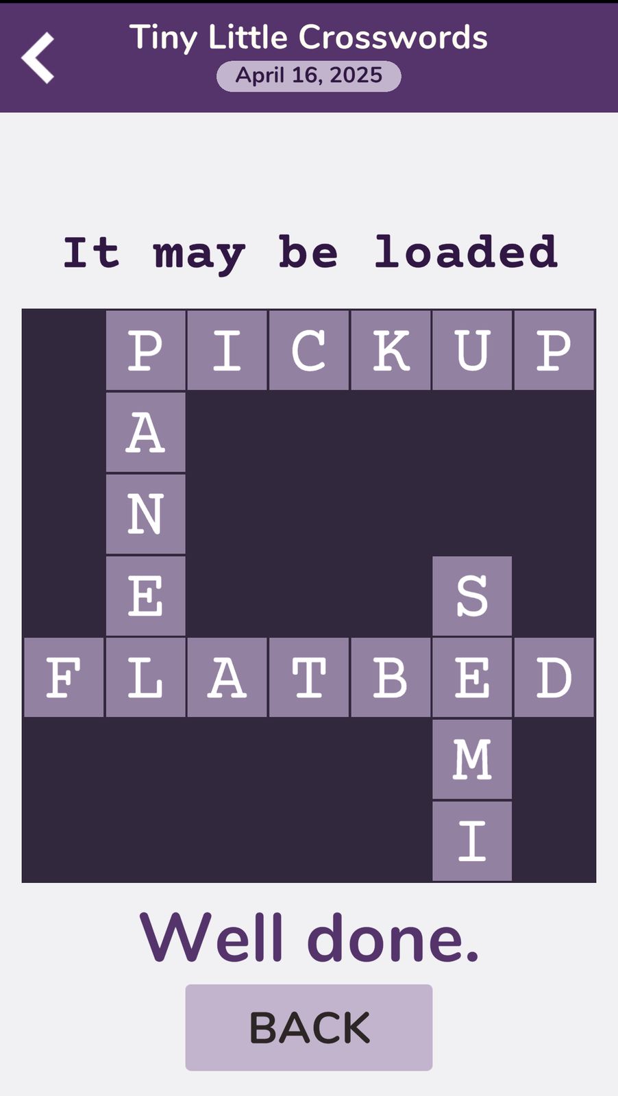 7 Little Words Tiny Little Crosswords April 16 2025