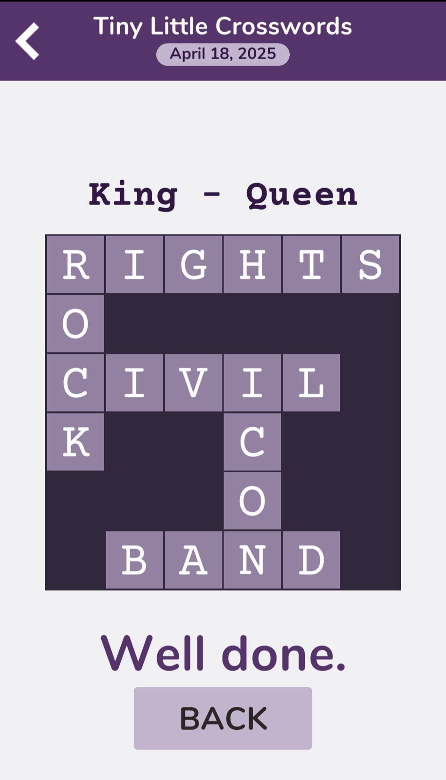 7 Little Words Tiny Little Crosswords April 18 2025 7 Little Words Tiny Little Crosswords April 18 2025