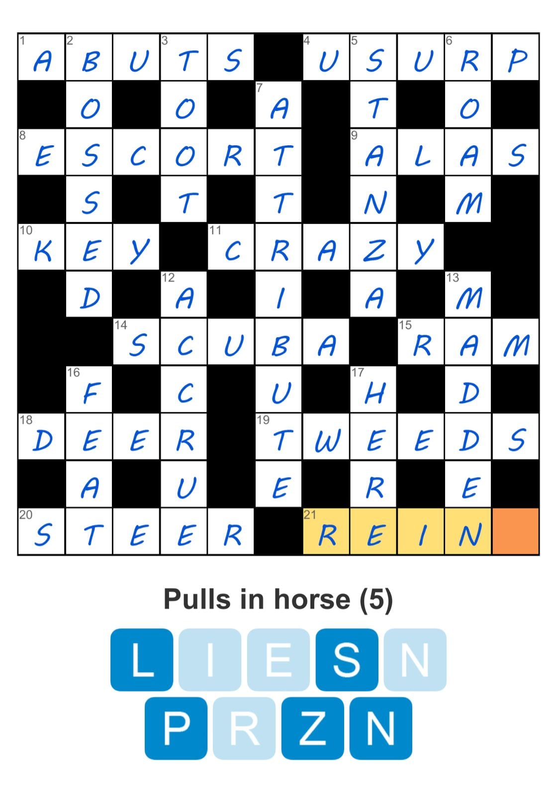 Puzzle Page Crossword April 9 2025