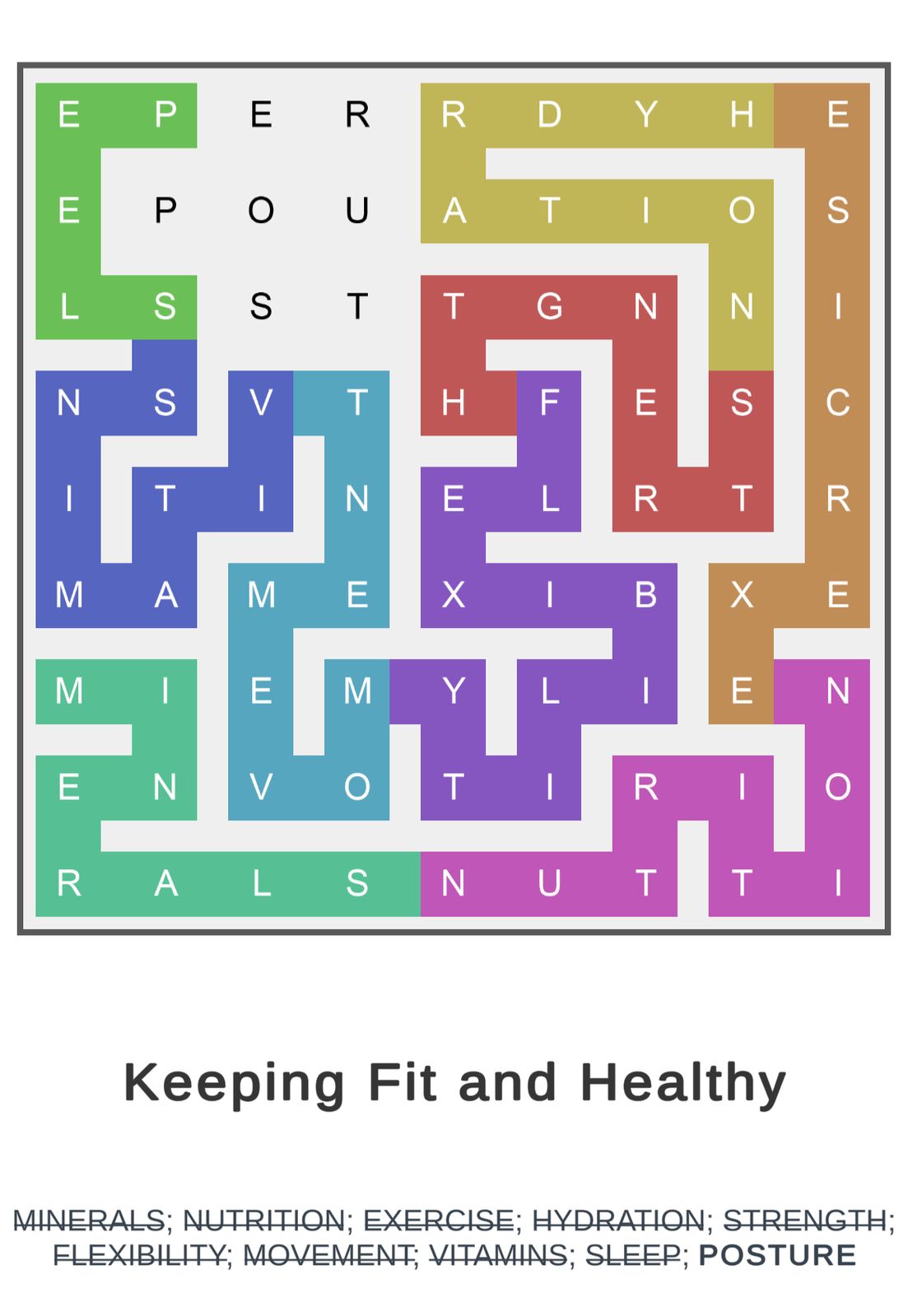 Puzzle Page Word Snake April 30 2025