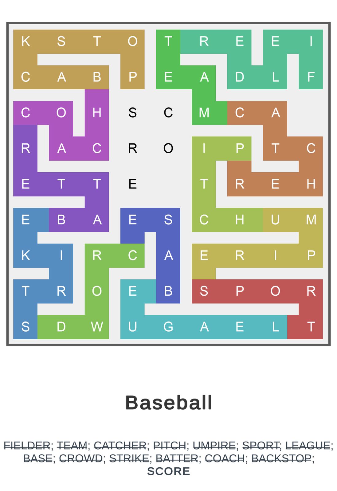 Puzzle Page Word Snake April 9 2025