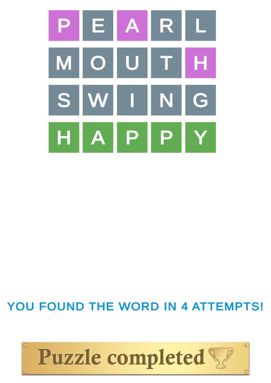 Puzzle Page Wordy April 10 2025
