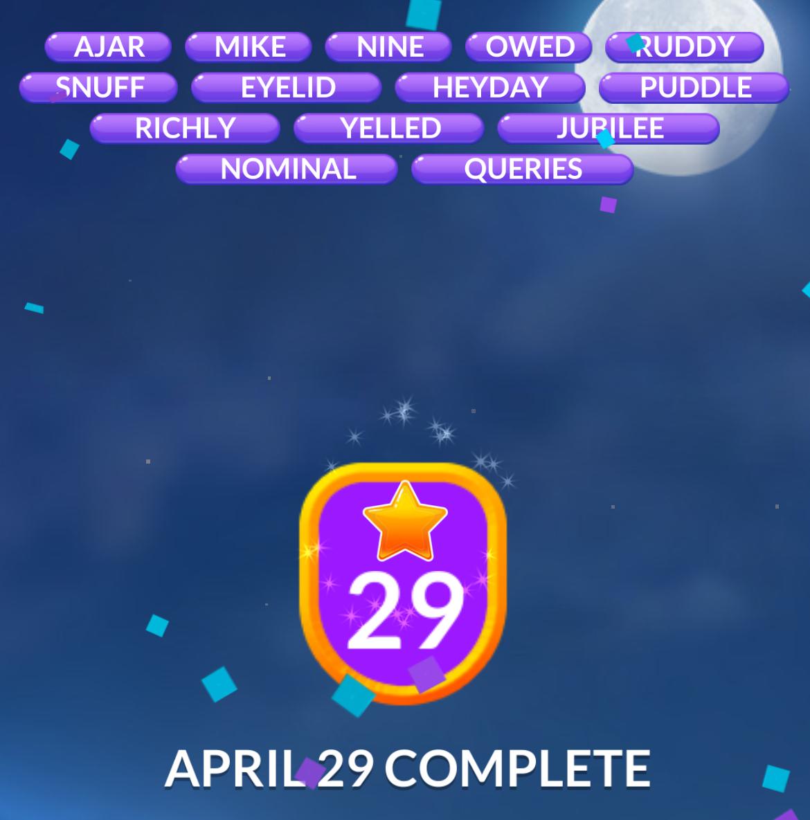 Word Stacks Daily Puzzle April 29 2025