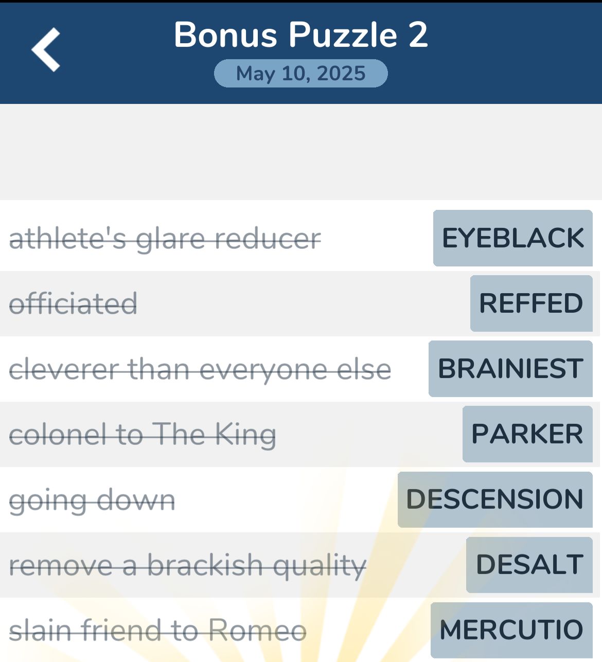 7 Little Words May 10 2025 Bonus 2 7 Little Words May 10 2025 Bonus 2