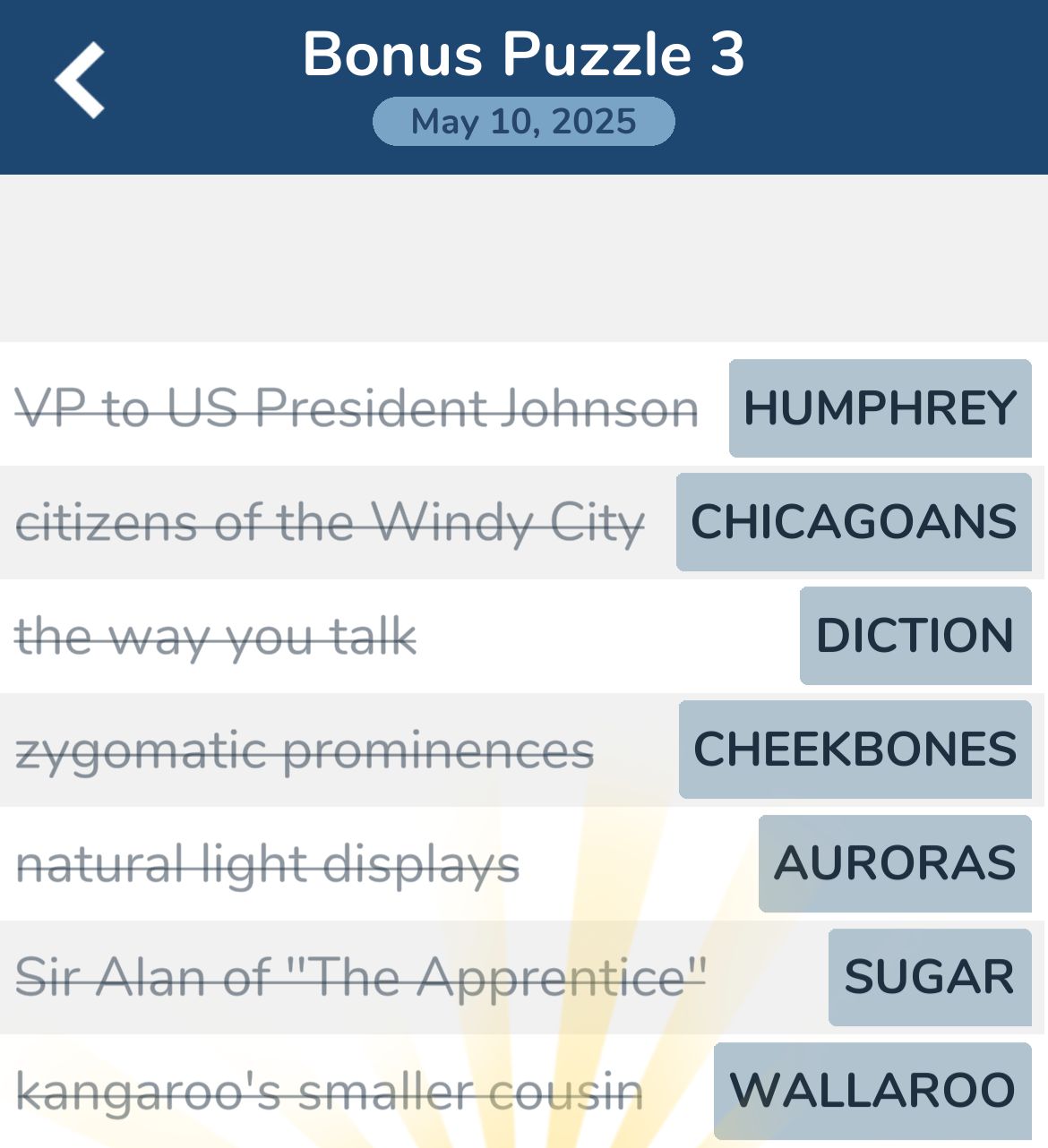 7 Little Words May 10 2025 Bonus 3 7 Little Words May 10 2025 Bonus 3