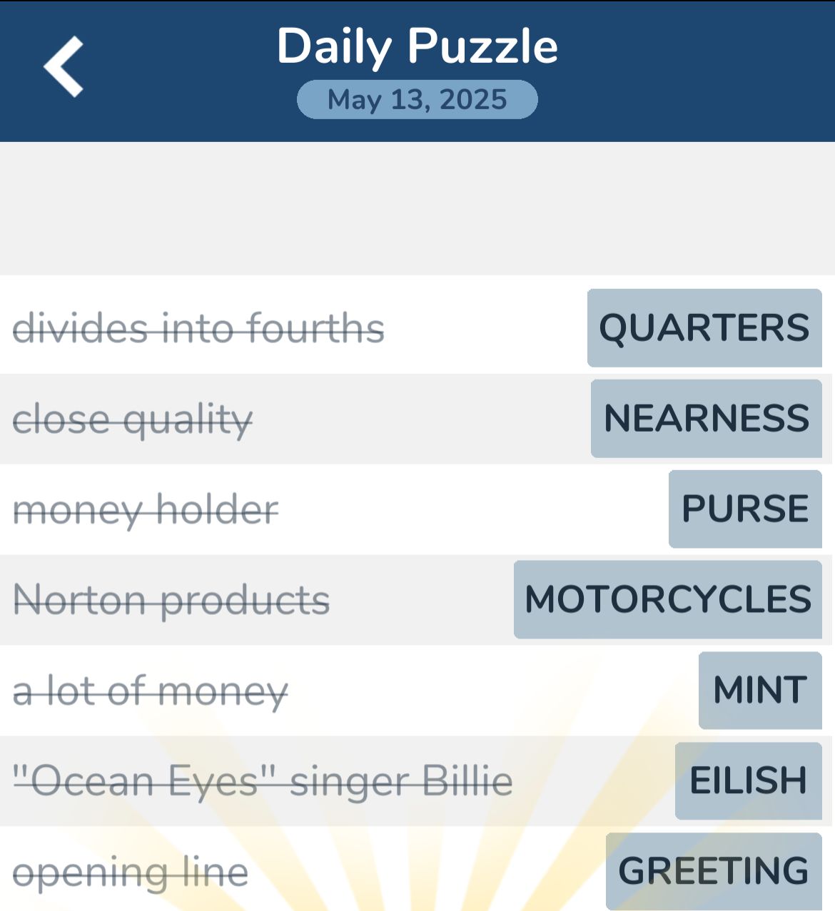 7 Little Words May 13 2025