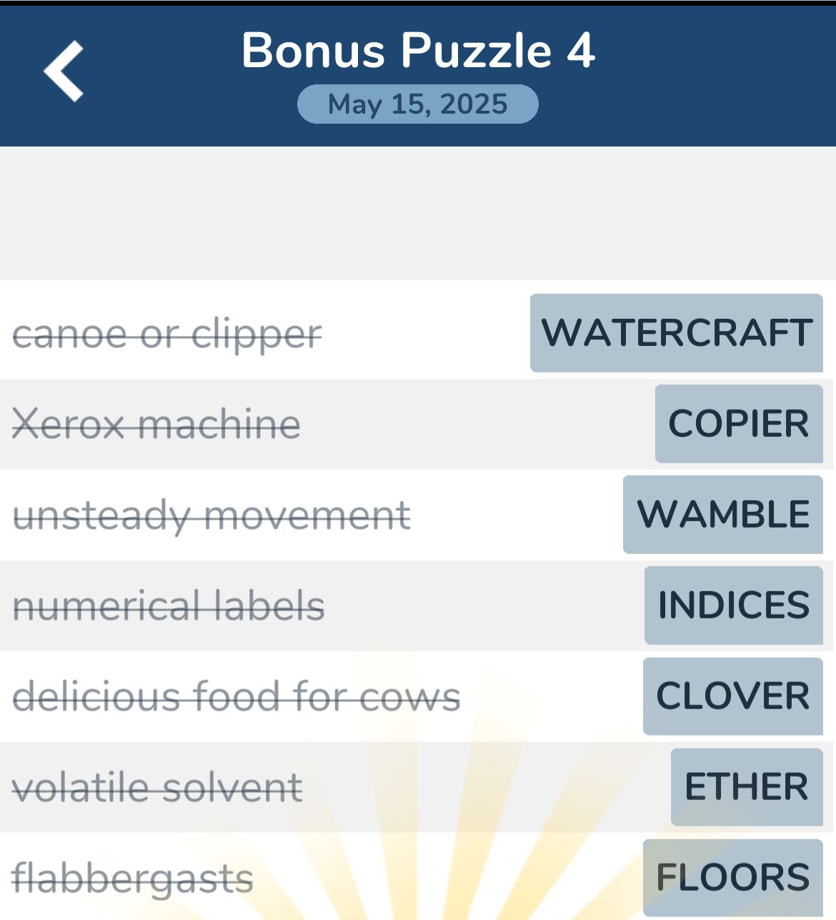 7 Little Words May 15 2025 Bonus 4 7 Little Words May 15 2025 Bonus 4