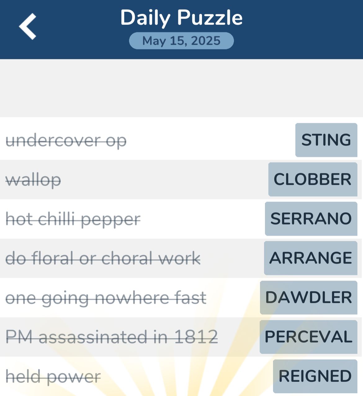 7 Little Words May 15 2025 7 Little Words May 15 2025