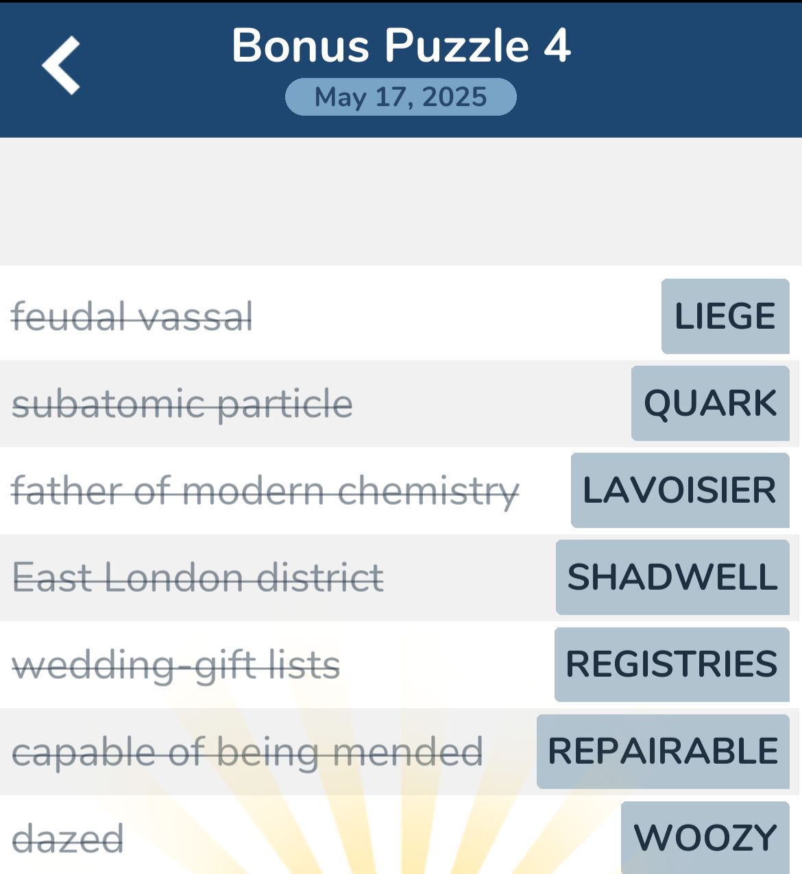 7 Little Words May 17 2025 Bonus 4 7 Little Words May 17 2025 Bonus 4