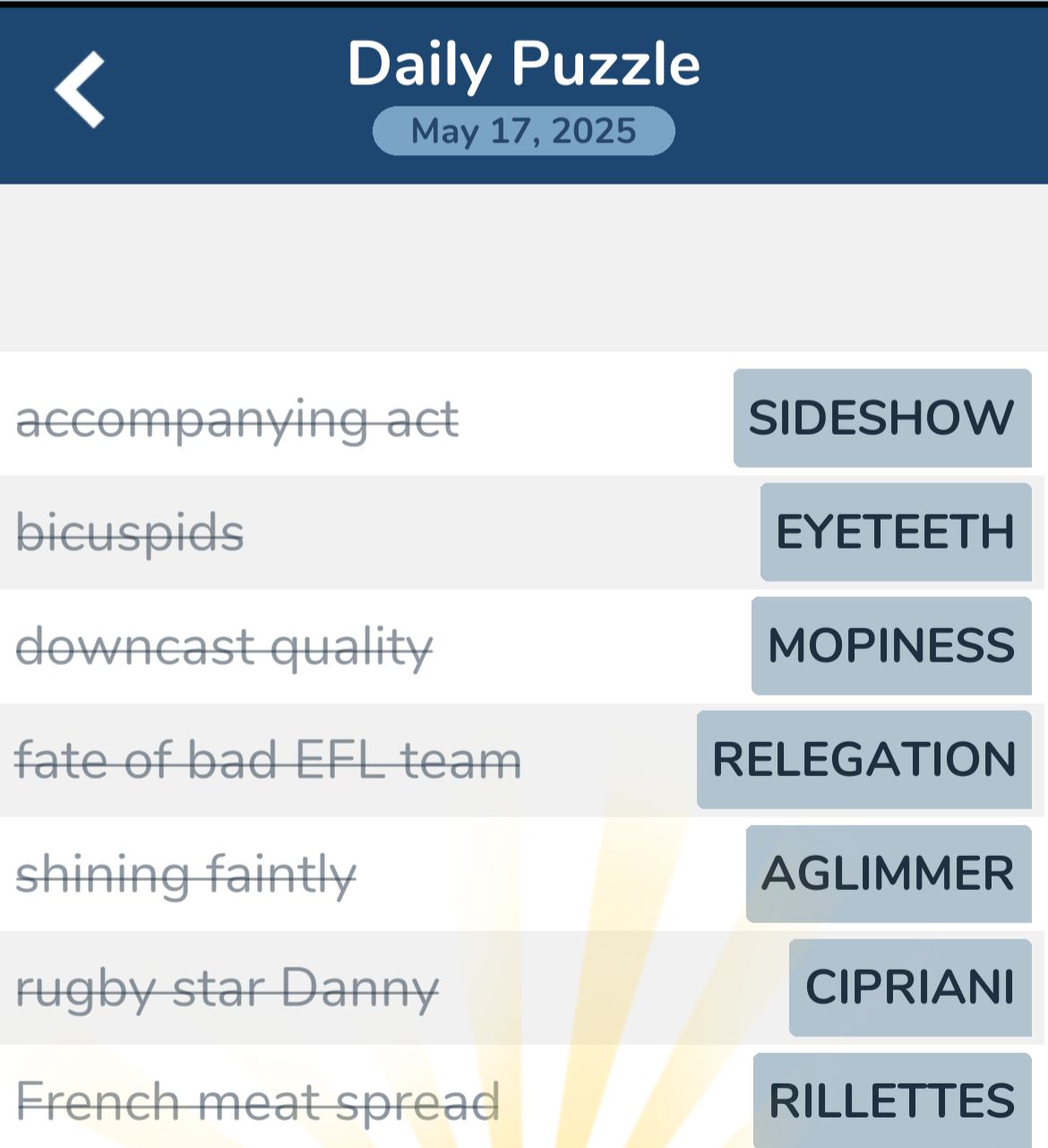 7 Little Words May 17 2025 7 Little Words May 17 2025