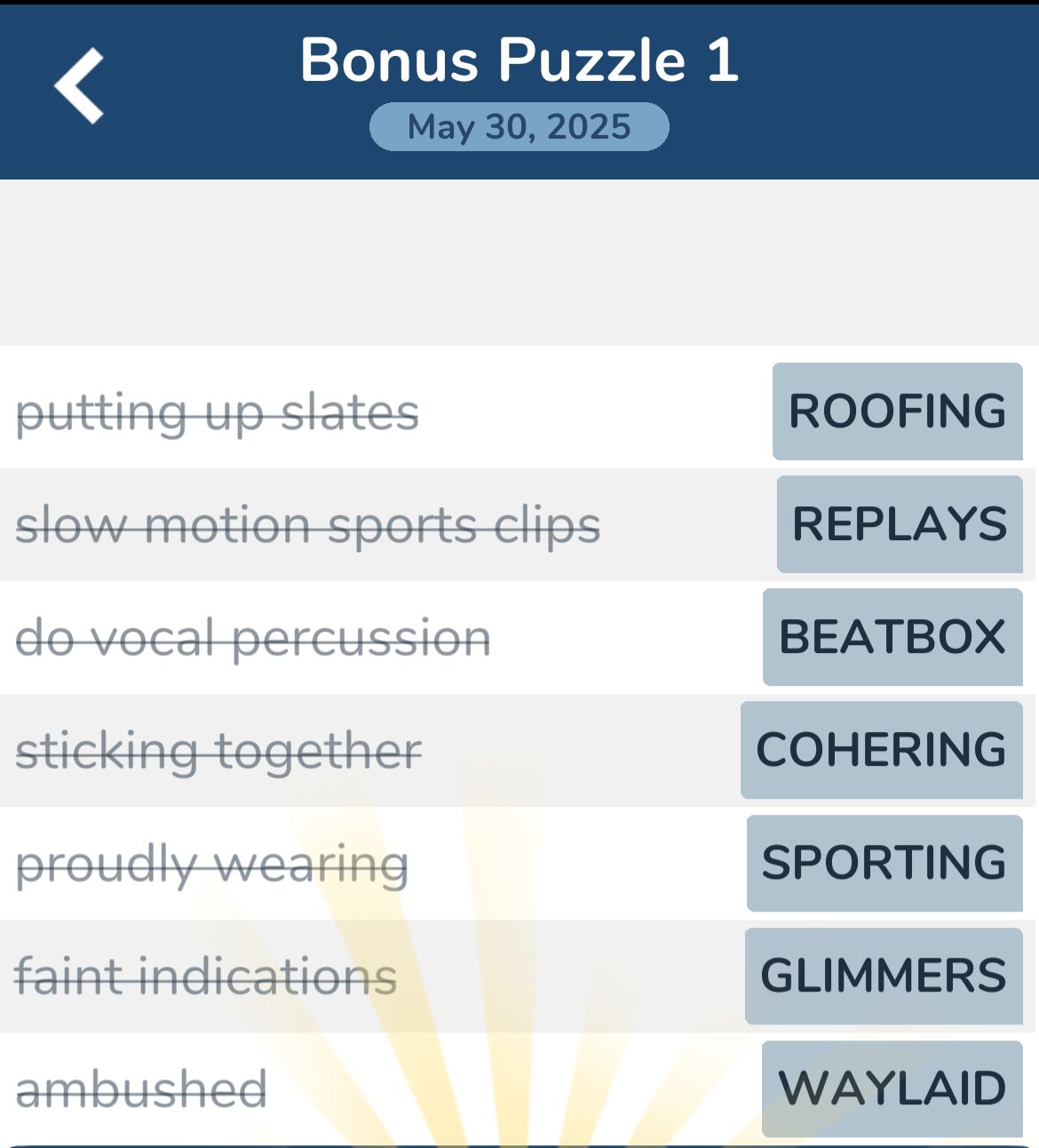 7 Little Words May 30 2025 Bonus 1 7 Little Words May 30 2025 Bonus 1