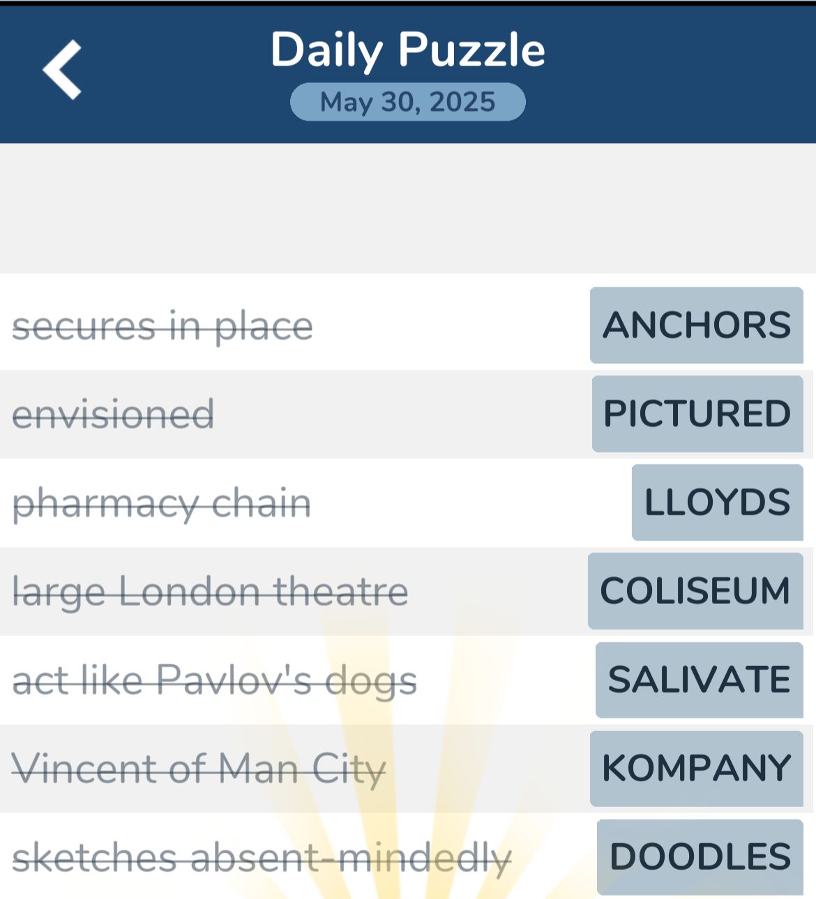 7 Little Words May 30 2025 7 Little Words May 30 2025