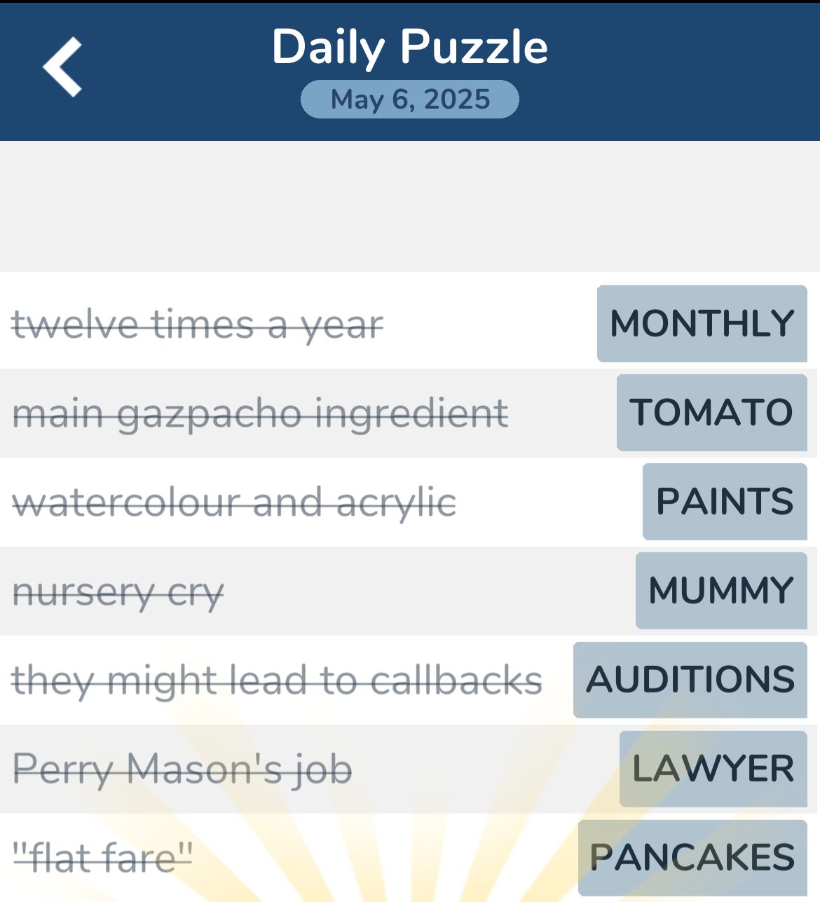 7 Little Words May 6 2025