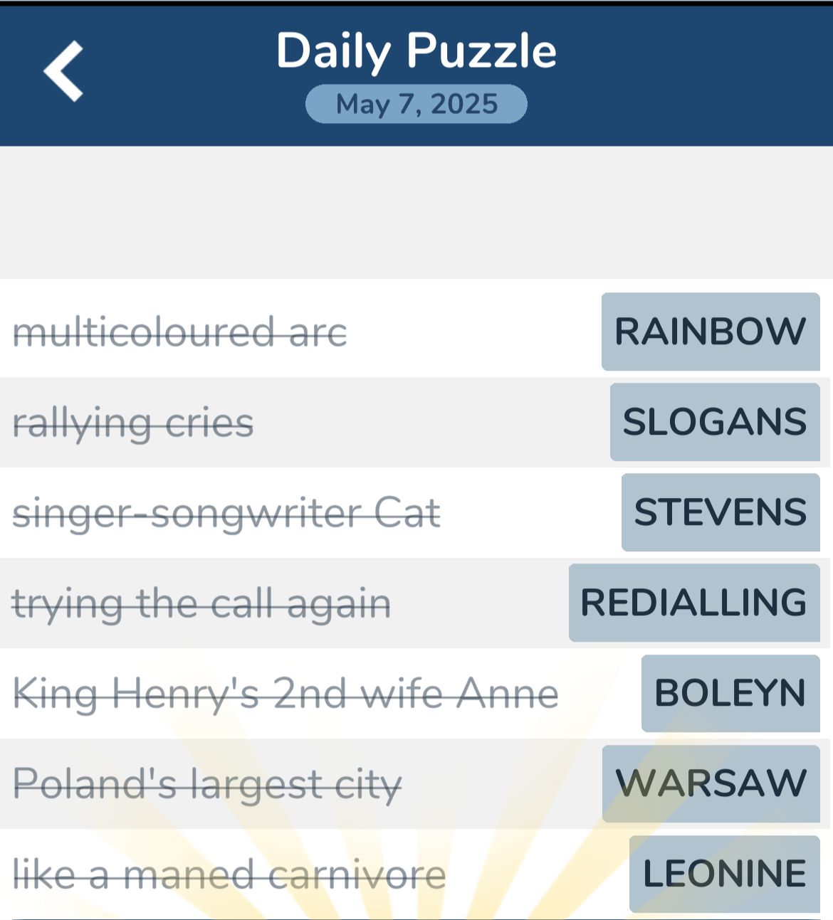 7 Little Words May 7 2025
