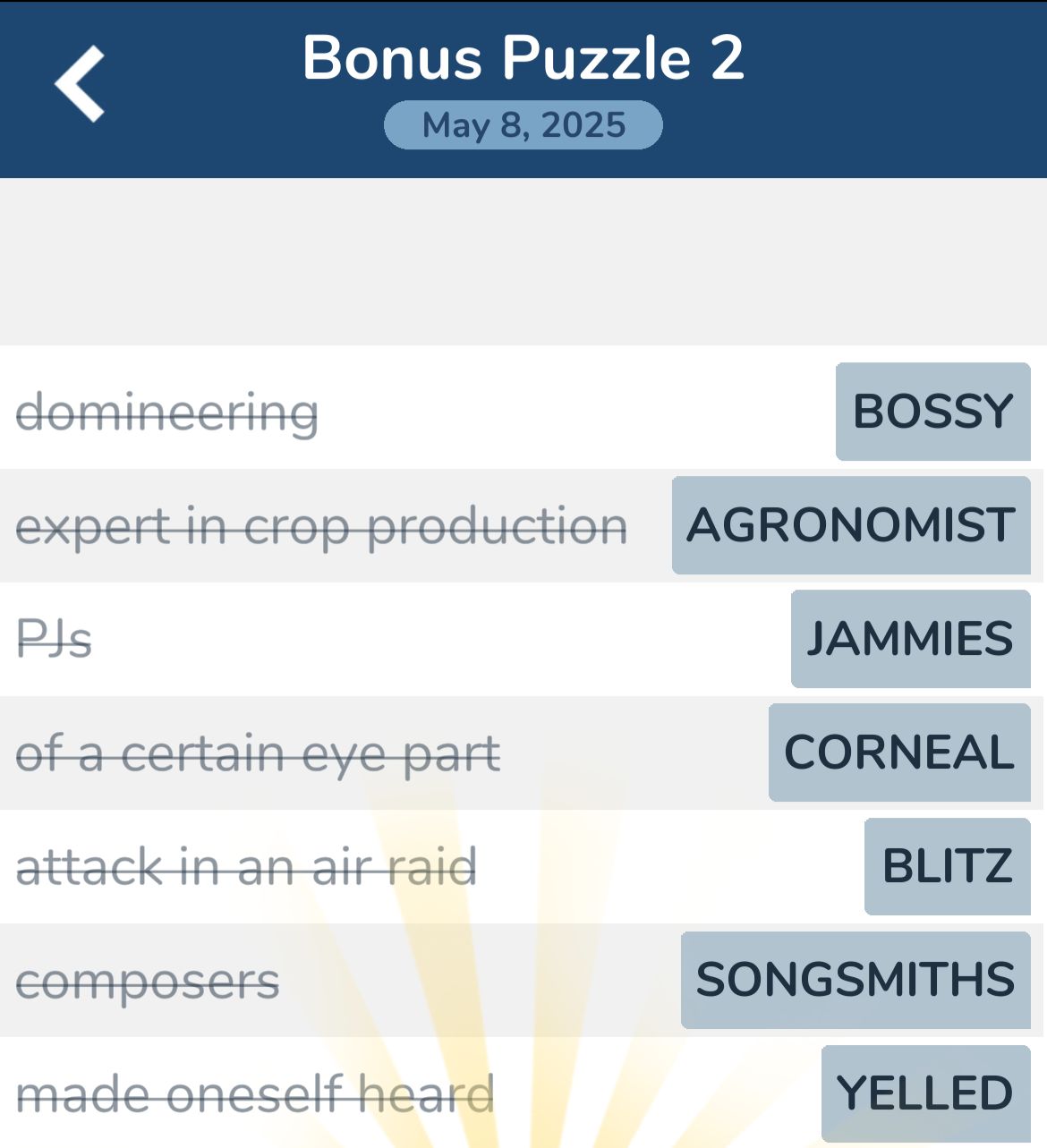 7 Little Words May 8 2025 Bonus 2 7 Little Words May 8 2025 Bonus 2