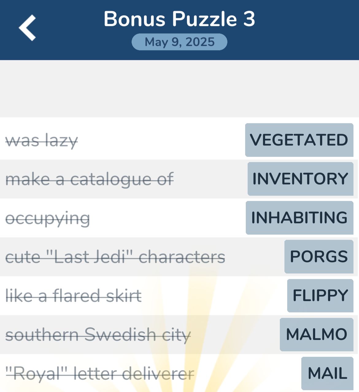 7 Little Words May 9 2025 Bonus 3 7 Little Words May 9 2025 Bonus 3