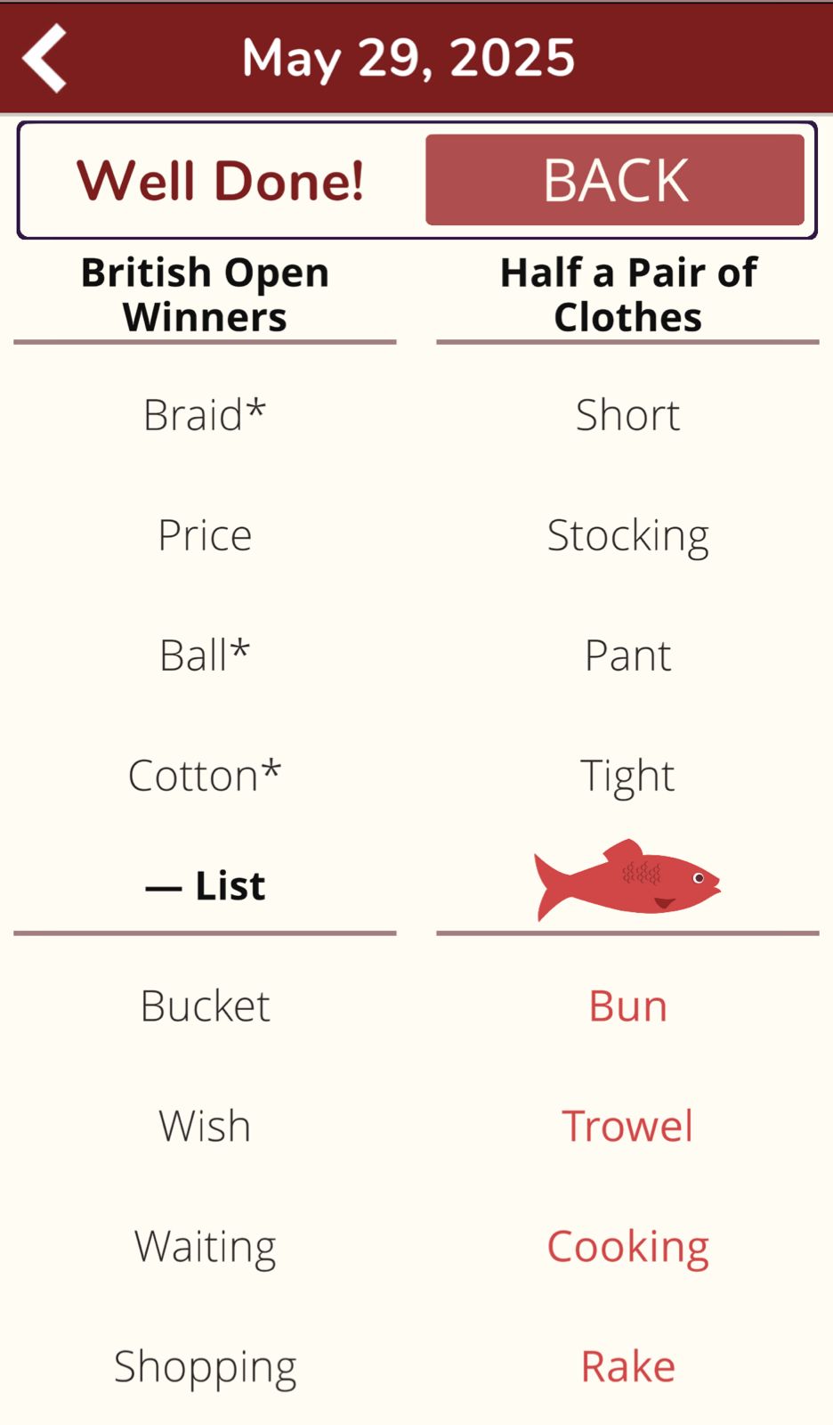 7 Little Words Red Herring May 29 2025 7 Little Words Red Herring May 29 2025