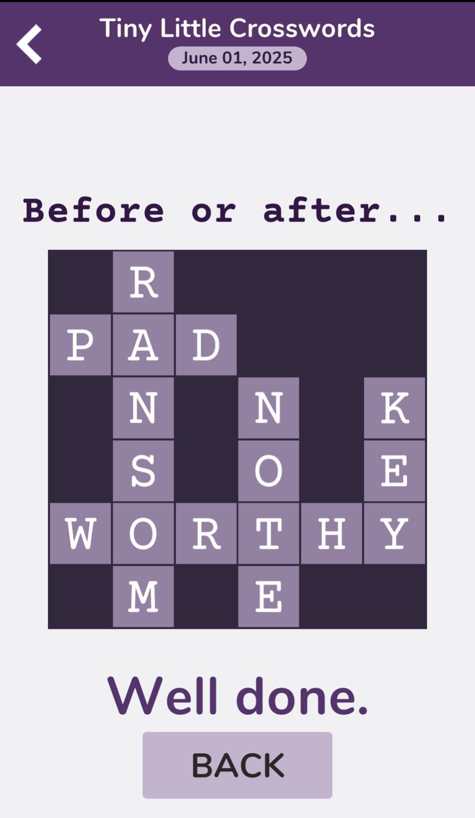 7 Little Words Tiny Little Crosswords June 1 2025 7 Little Words Tiny Little Crosswords June 1 2025