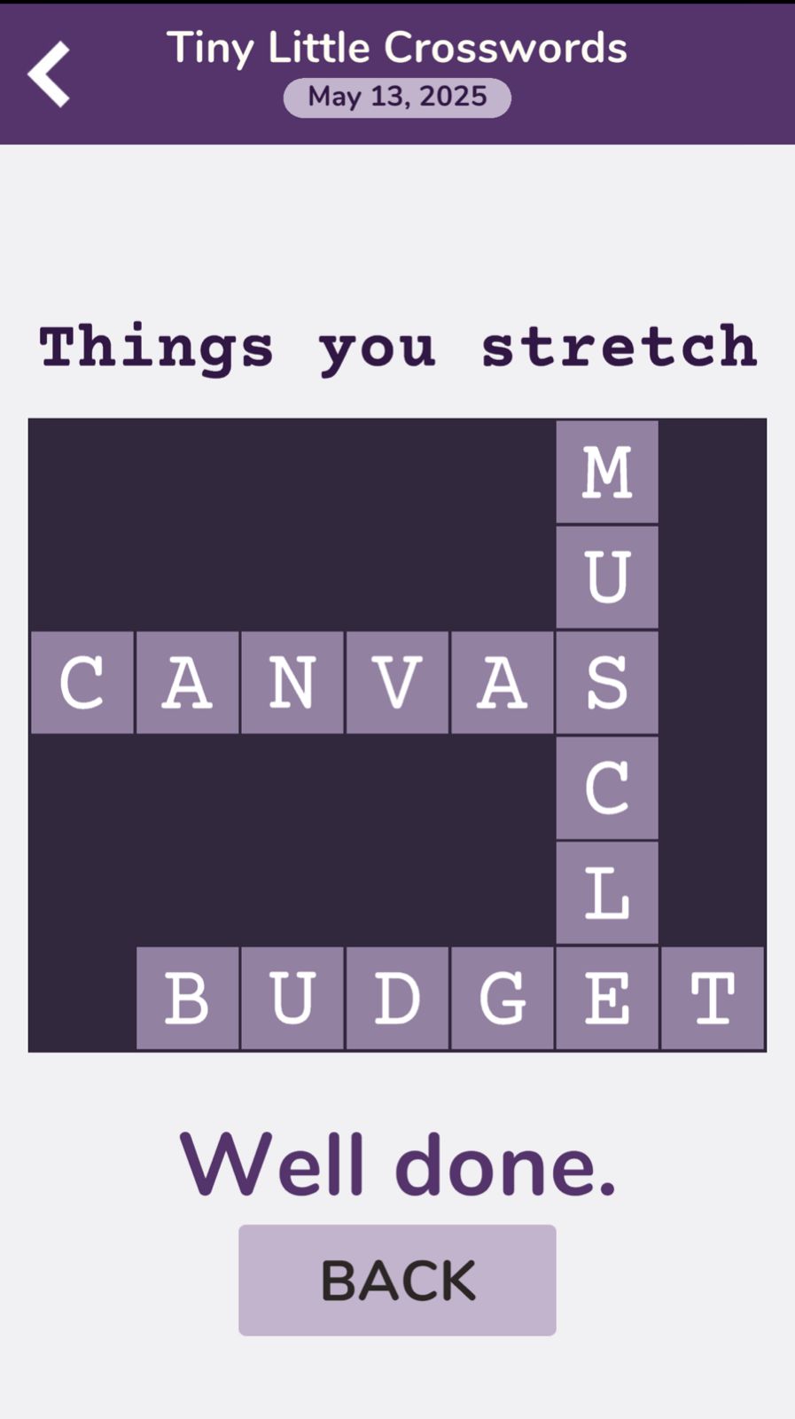 7 Little Words Tiny Little Crosswords May 13 2025