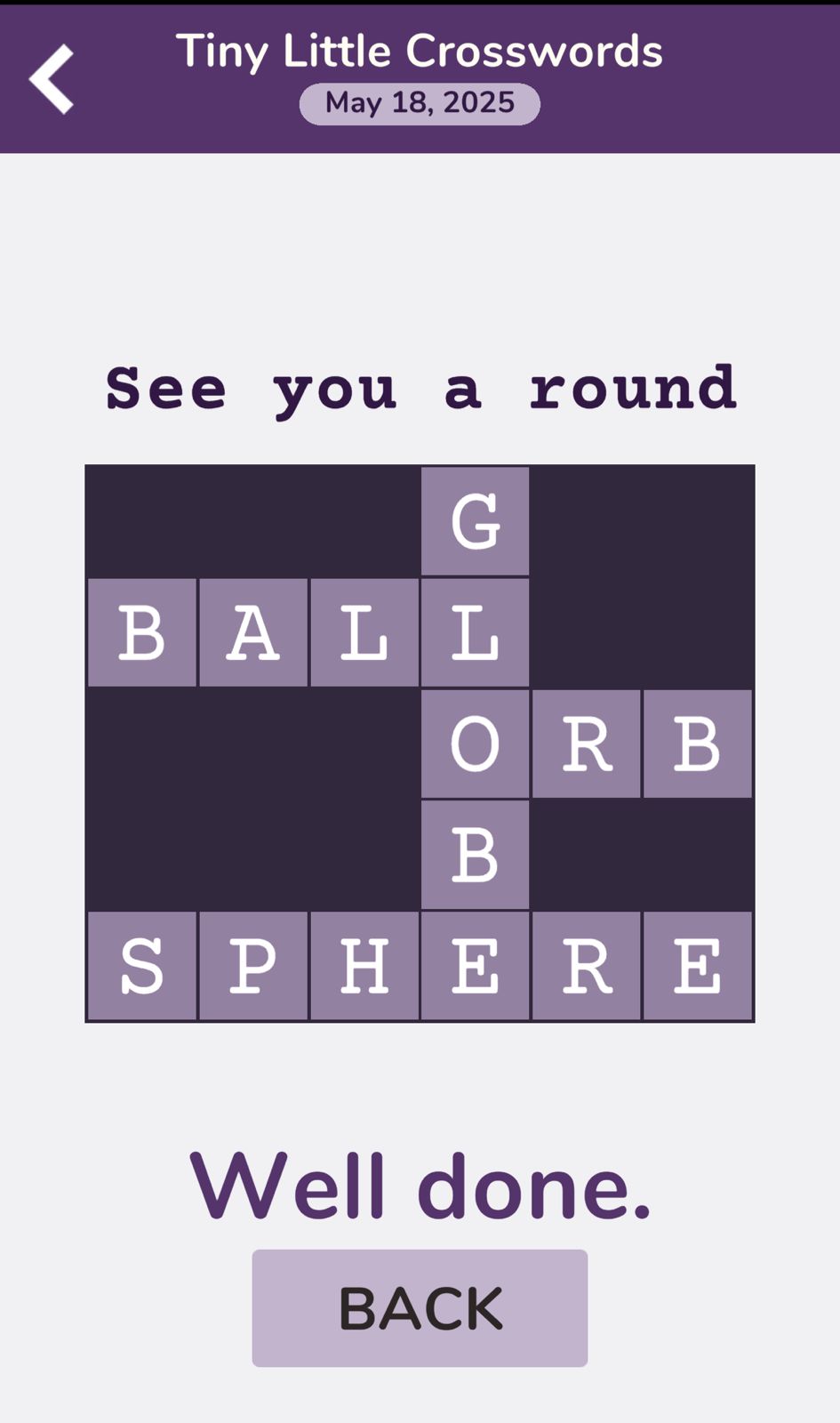 7 Little Words Tiny Little Crosswords May 18 2025
