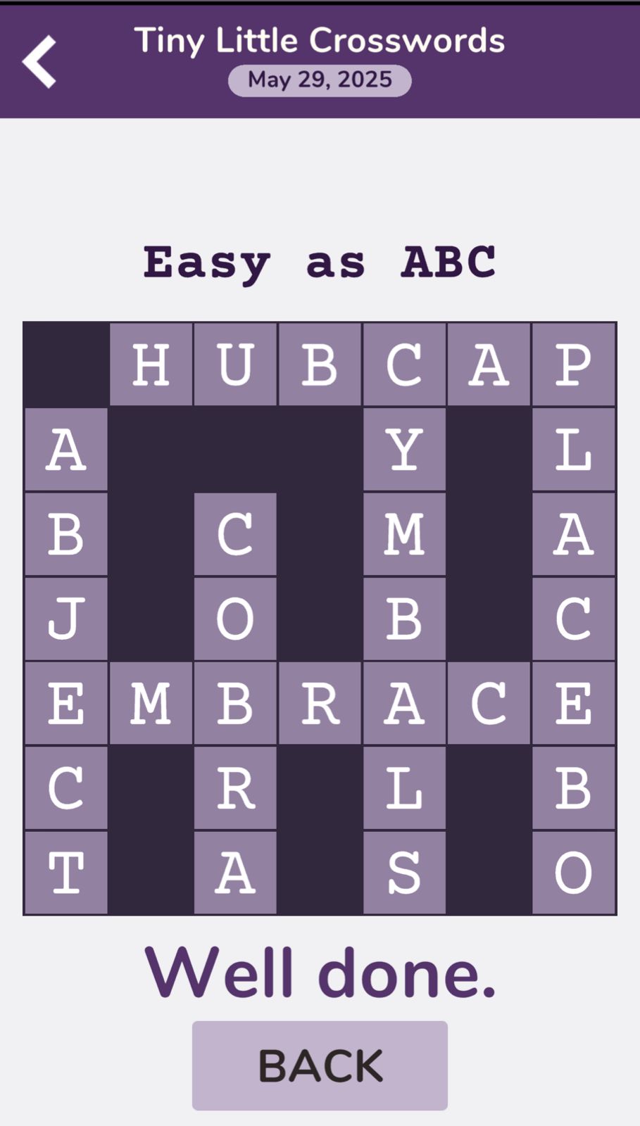 7 Little Words Tiny Little Crosswords May 29 2025