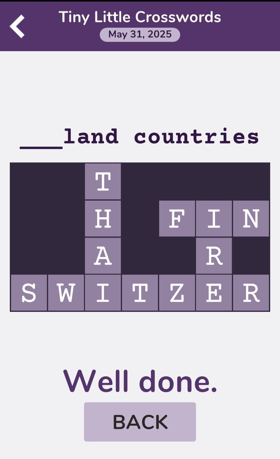7 Little Words Tiny Little Crosswords May 31 2025