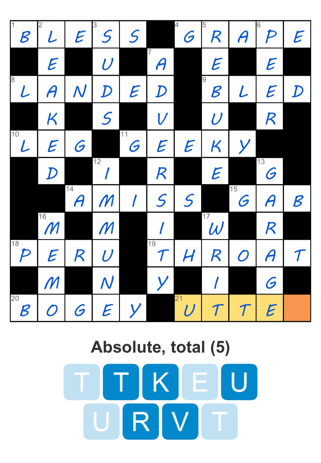 Puzzle Page Crossword May 12 2025