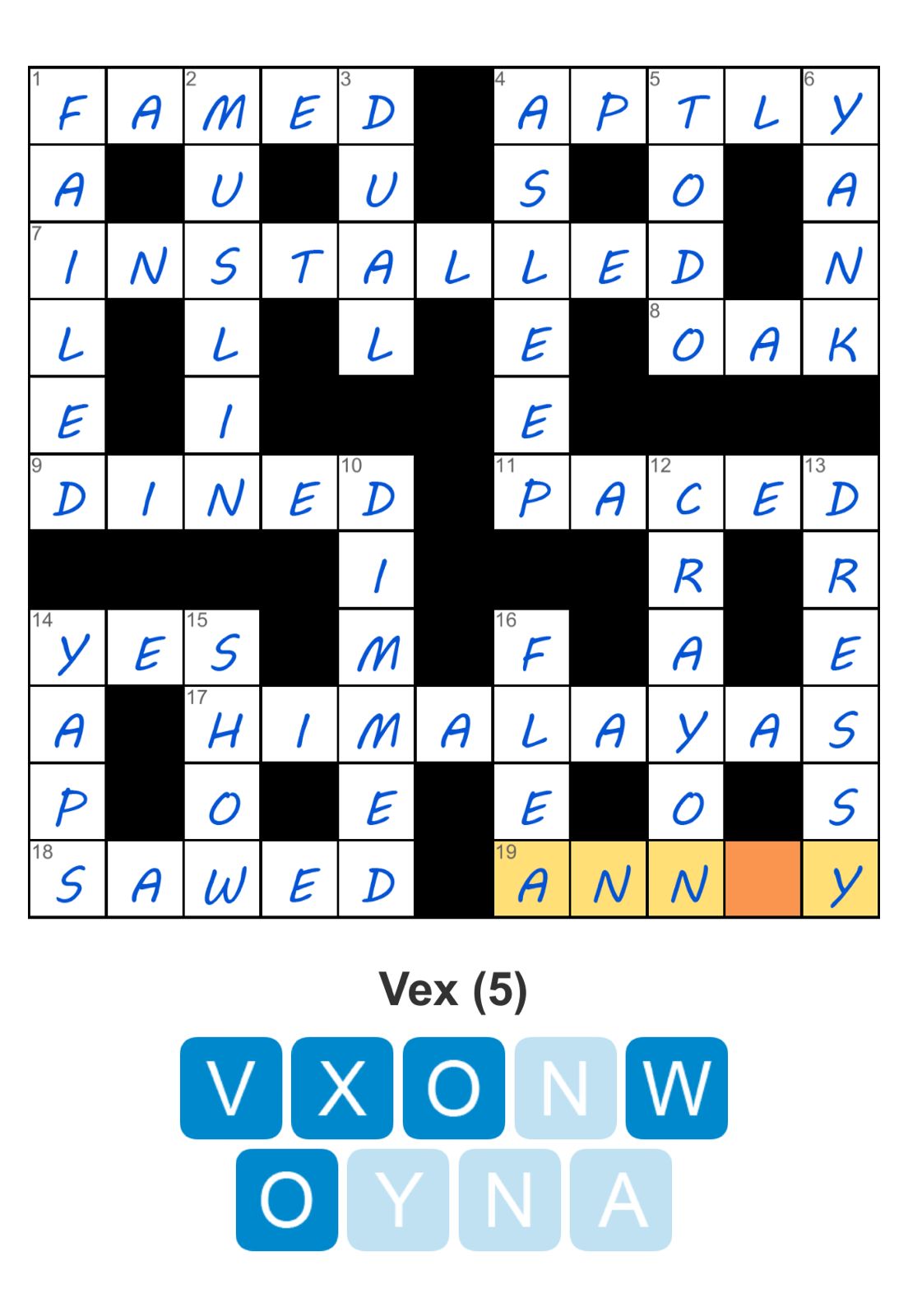 Puzzle Page Crossword May 17 2025