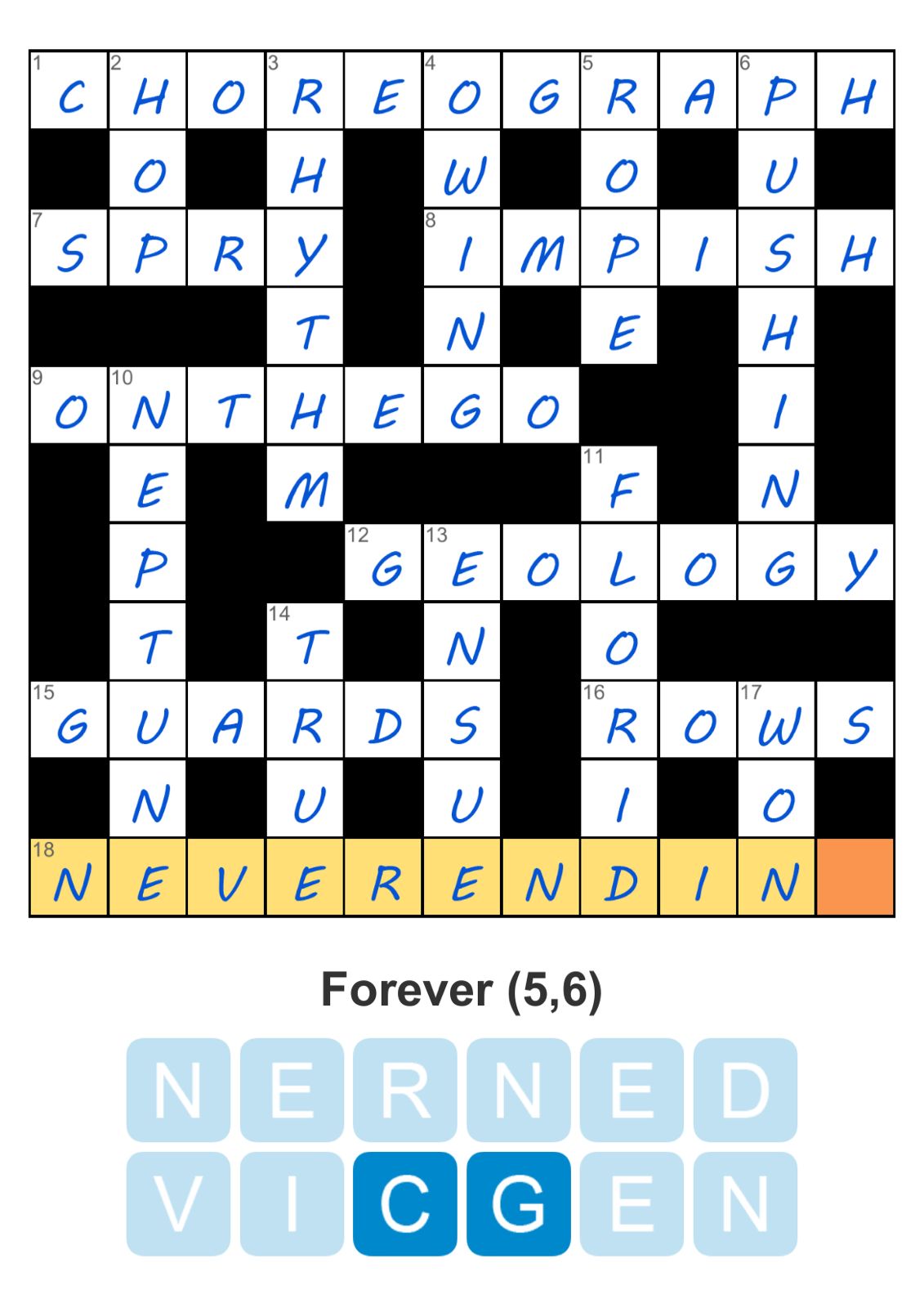 Puzzle Page Crossword May 19 2025