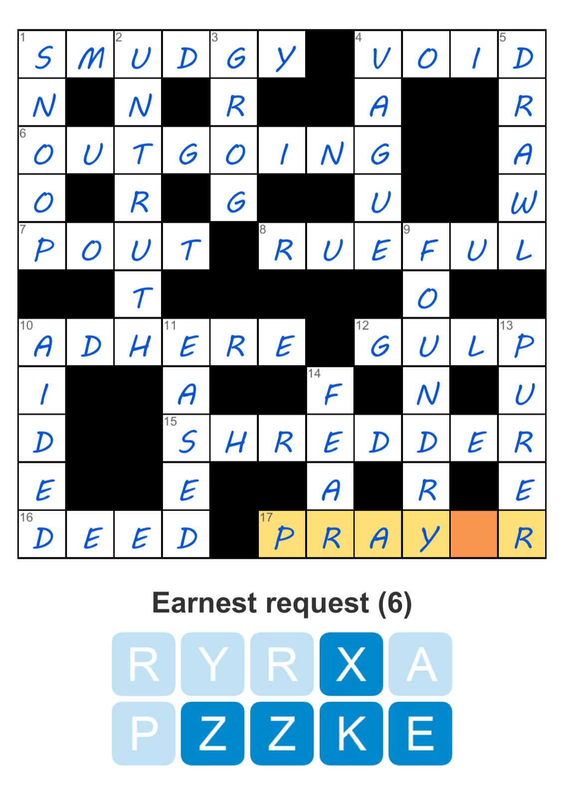 Puzzle Page Crossword May 22 2025