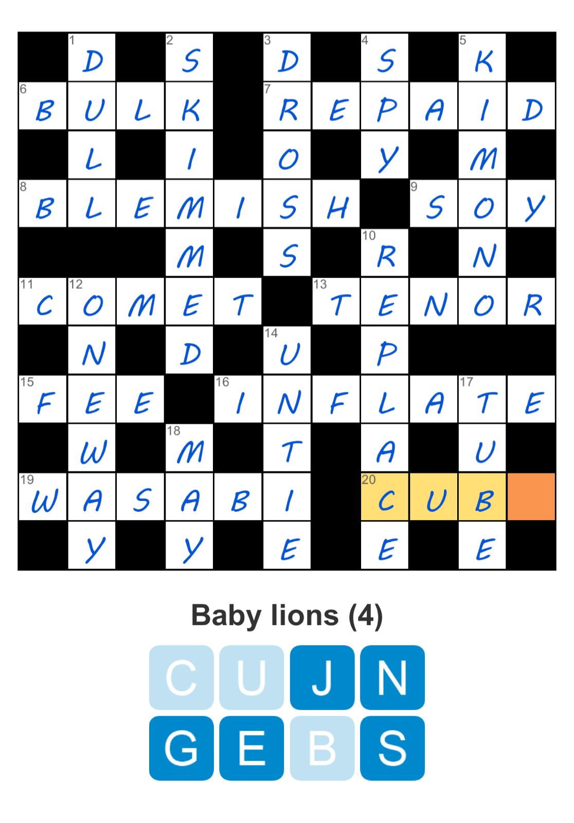 Puzzle Page Crossword May 30 2025