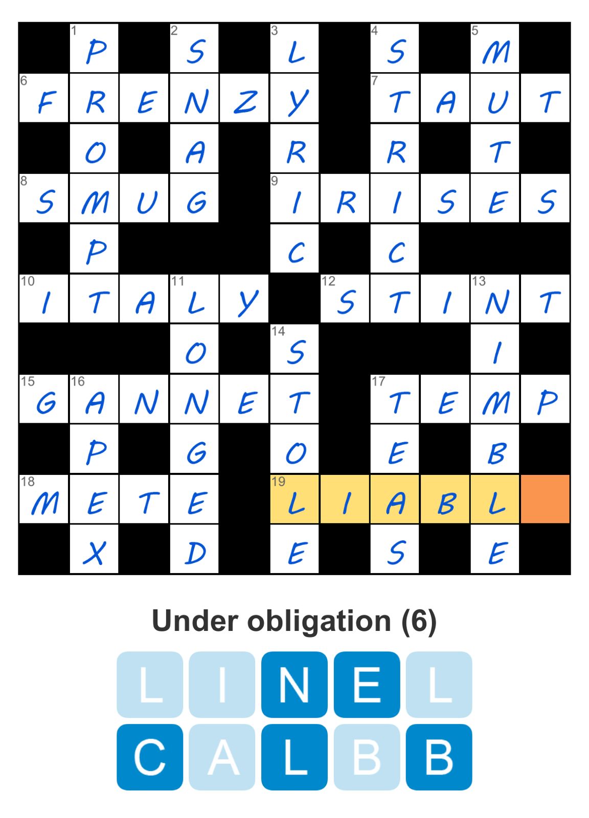 Puzzle Page Crossword May 9 2025